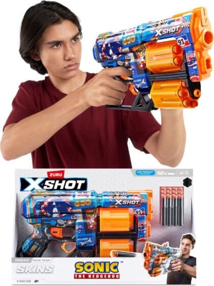 Zuru X-Shot Skins Sonic Dread Team blaster - 12 piler