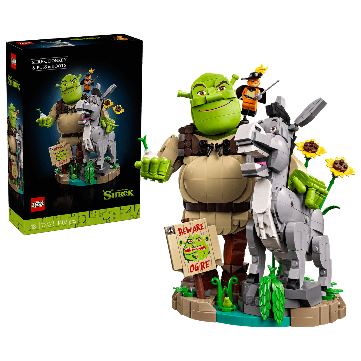 LEGO Shrek, Esel og Pus med Støvler 72423