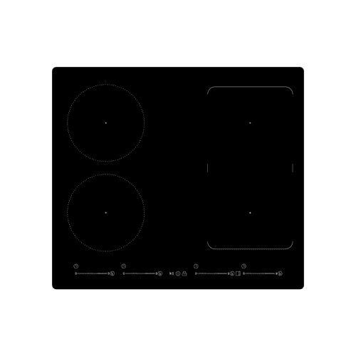 Thermex Nordic 6660 induktion 60 cm, 4 zones, red light