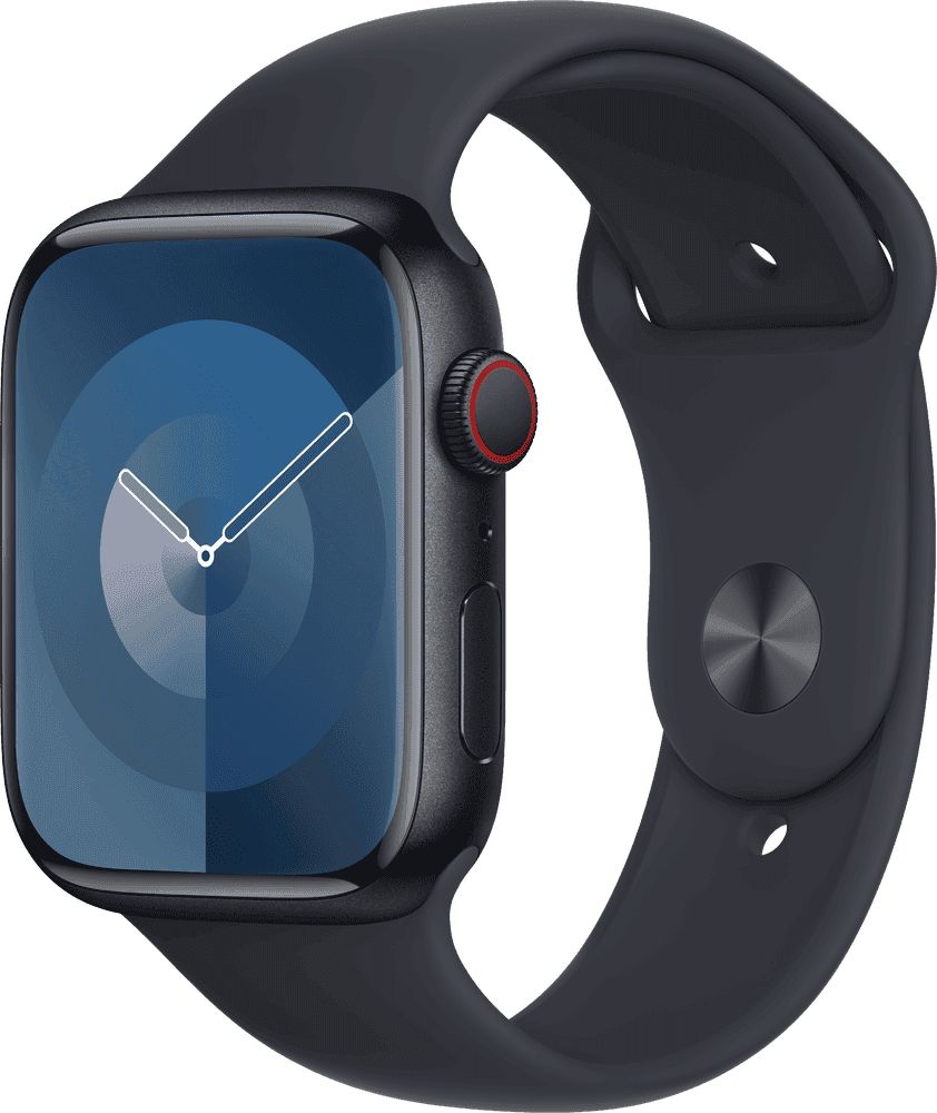 Apple Watch 9 Aluminium Sport Band M/L 45mm, midnatt