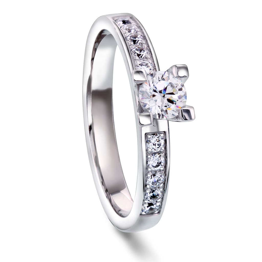 Diamantring Admire i 585 hvitt gull 0,55 CT | 3 mm bredde