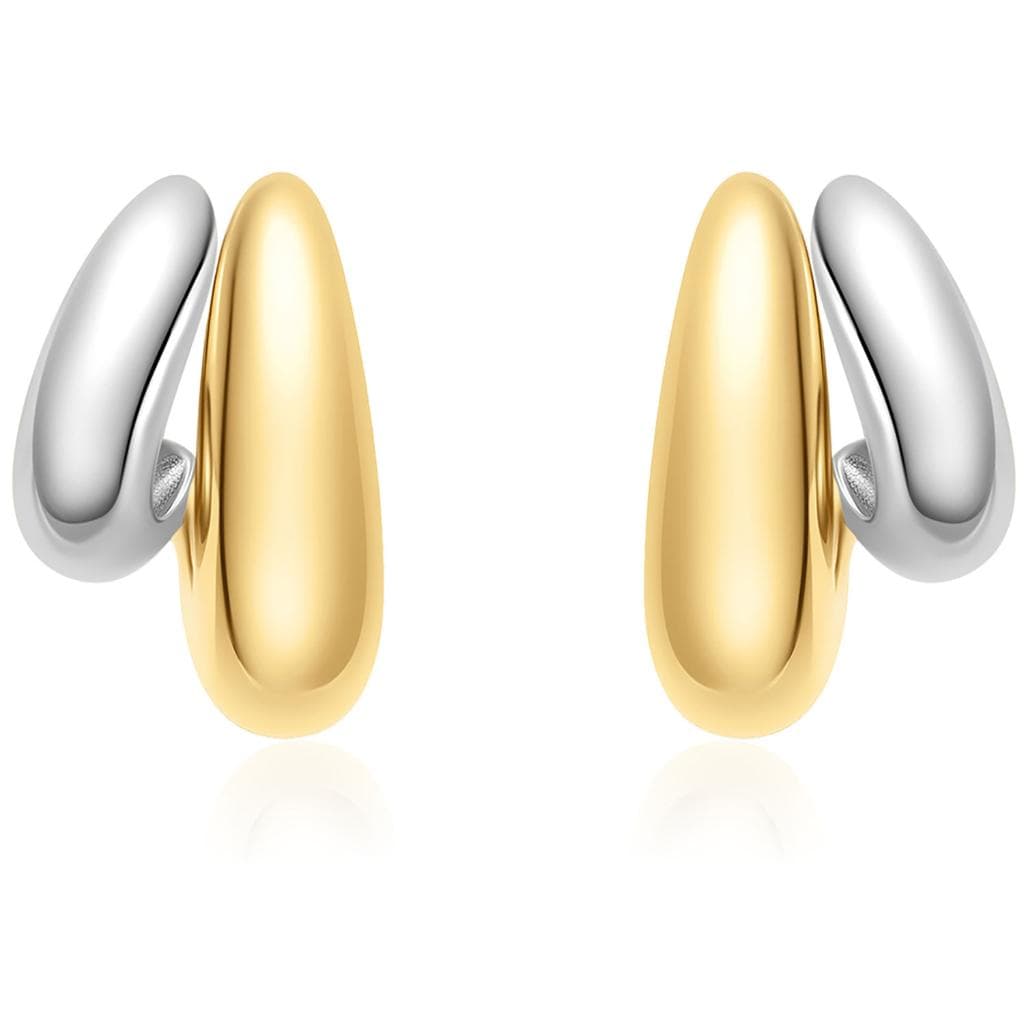 Øreringer i 925 flerfarget sølv