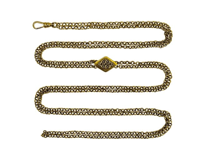 Sylvsmidja, Kjede Beltestakken med karabinlås i 830 antikkforgylt sølv