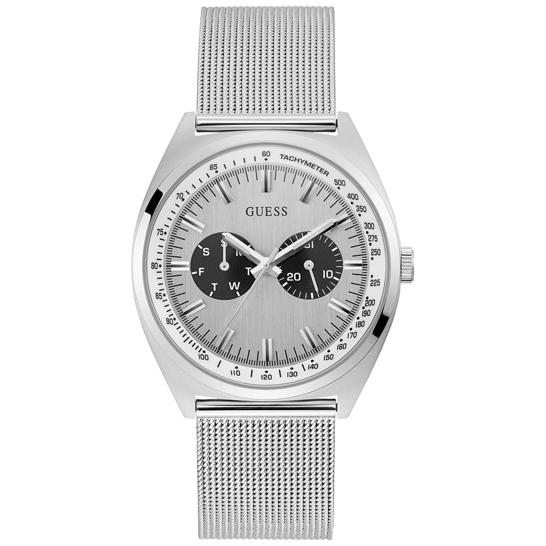 Work Life herreklokke i stål med meshlenke