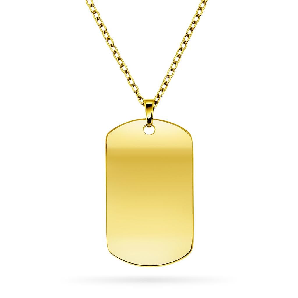 Smykke i forgylt stål med plate