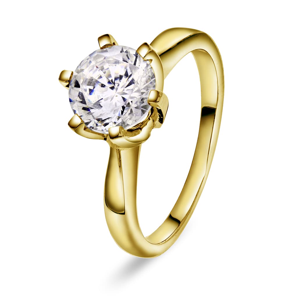 Olivia diamantring i 585 gult gull 2,00 ct TWSI2