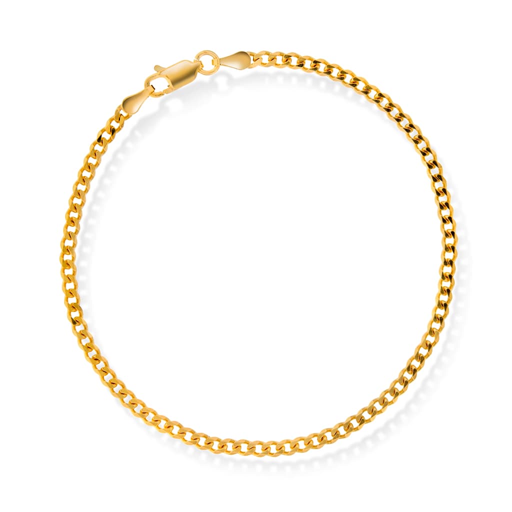 Panser Armbånd i 925 forgylt sølv 2,6 mm, 19 cm