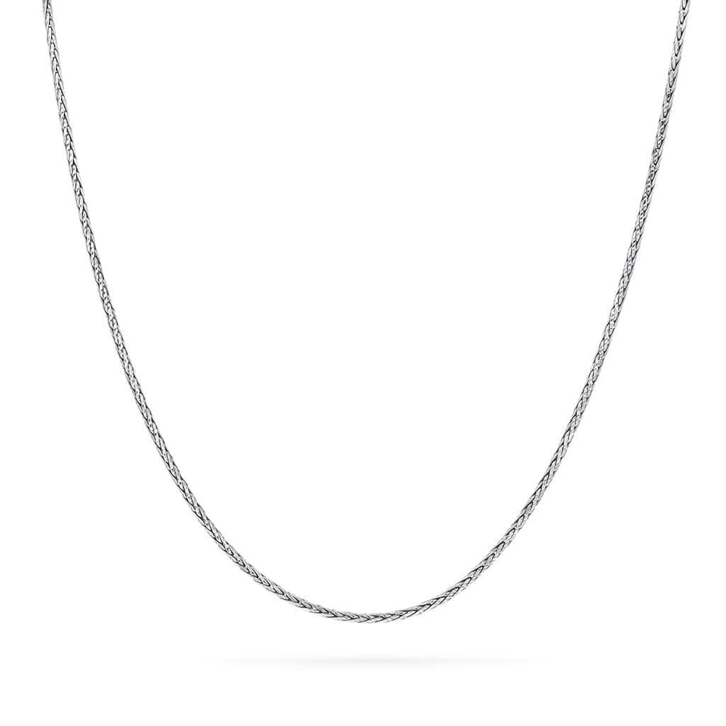 Hvete kjede i 925 rhodinert sølv, 45 cm