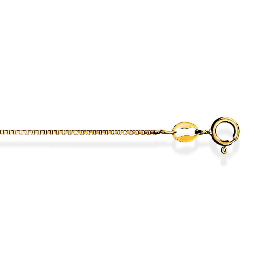 Veneziansk kjede i 925 forgylt sølv 1 mm, 34-60 cm
