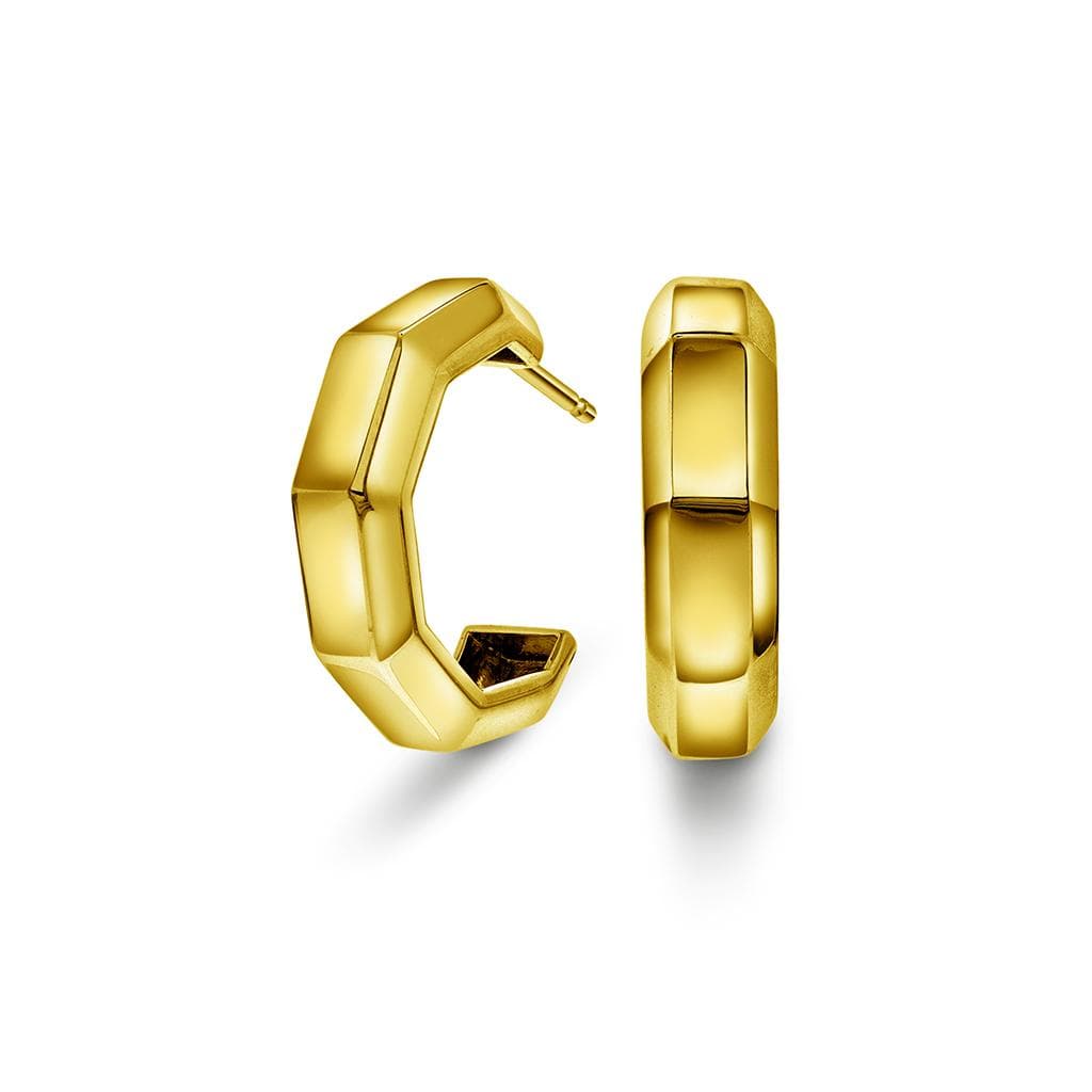 Stockholm Spark øreringer i 925 forgylt sølv