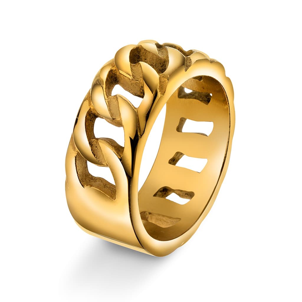 Alexander, Ring i forgylt stål med pansermønster