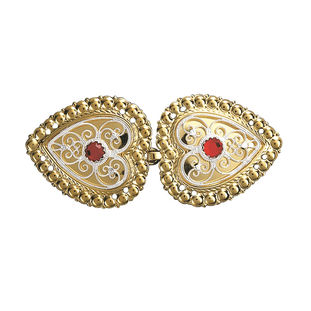 Sylvsmidja, Capespenne i 830 forgylt og hvitt sølv med rød stein