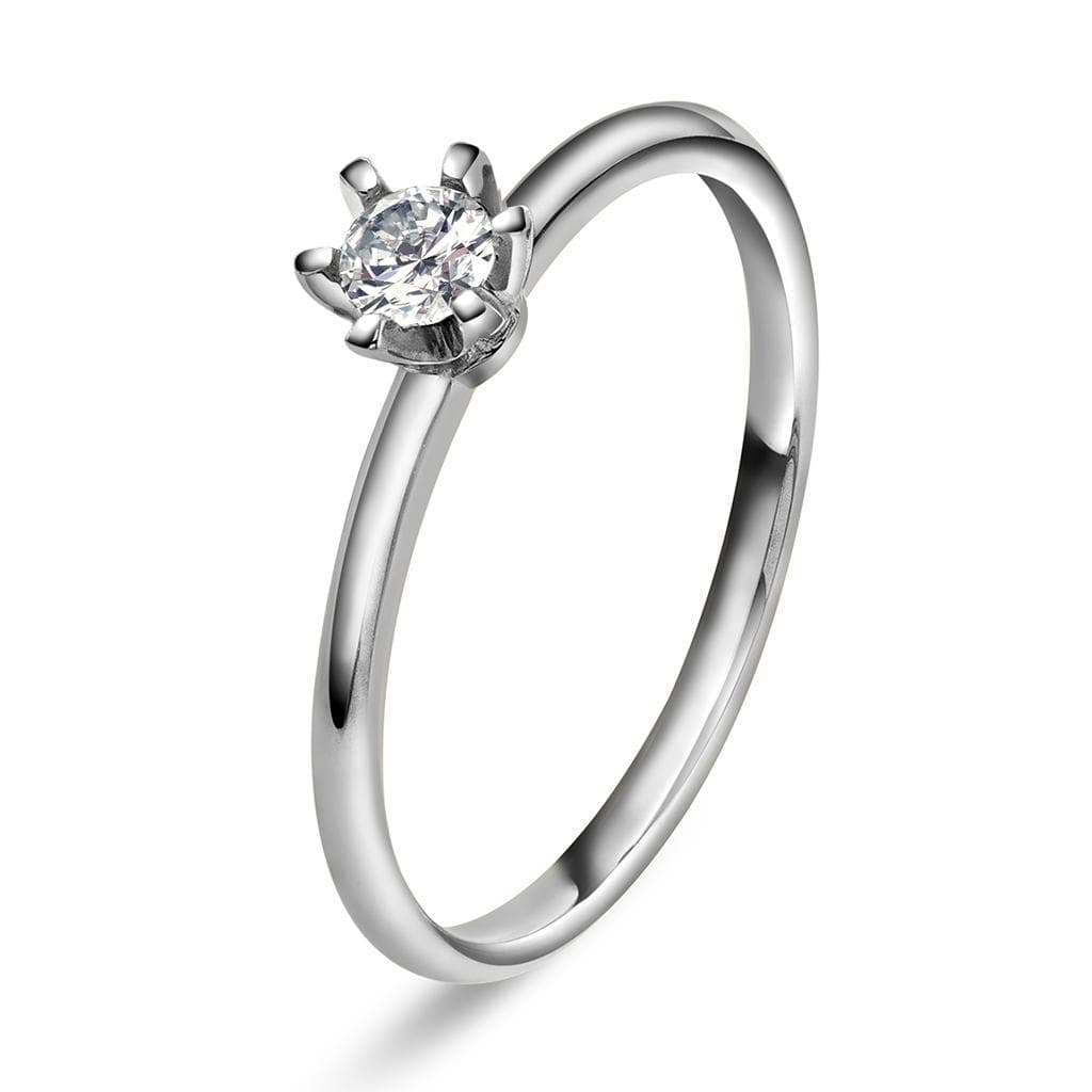 Vida diamantring i 585 hvitt gull 0,20 ct