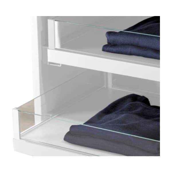 Pelly Tray glasskuff medium 600, hvit