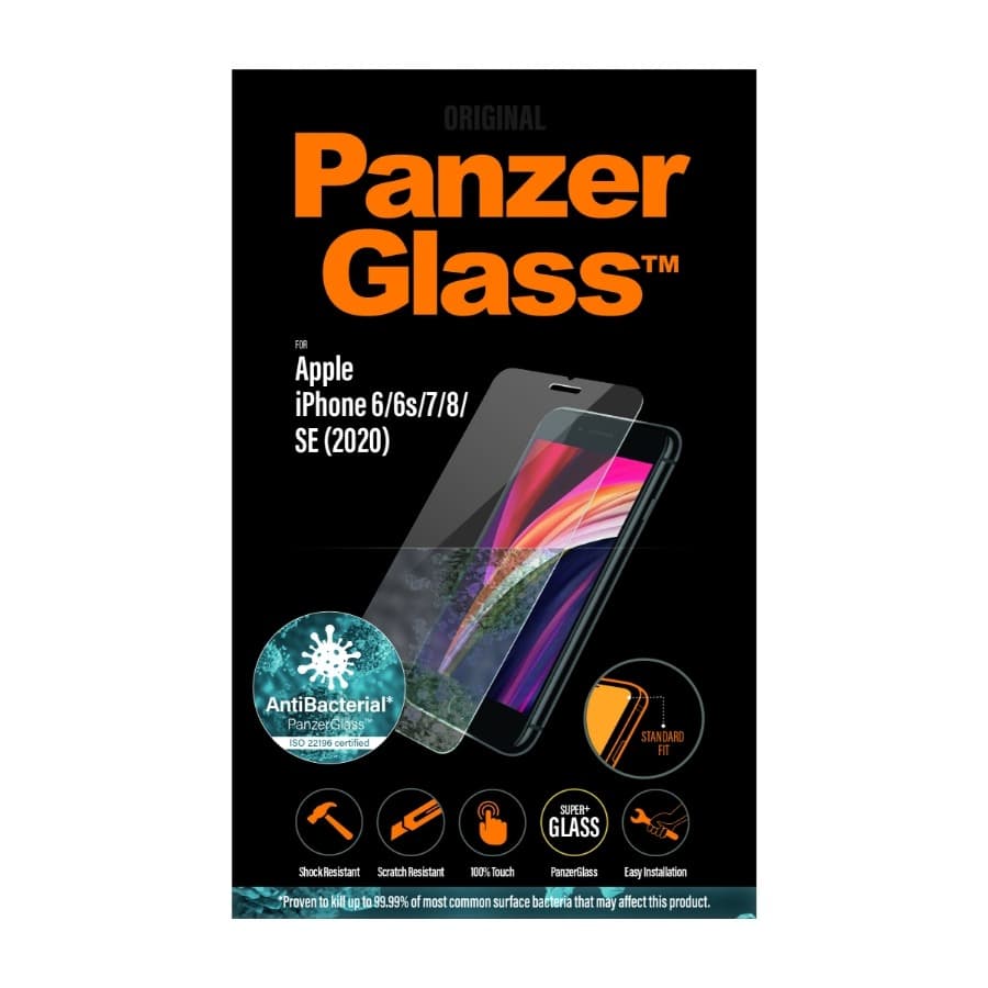 PanzerGlass iPhone SE (2022)/SE (2020)/8/7/6 skjermbeskytter
