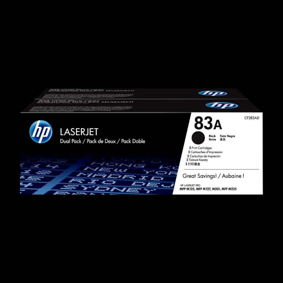 HP 83A 2 Stykker Original, svart hpcf283ad