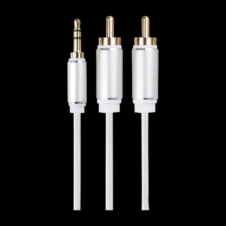 Dacota Platinum Mini jack Hann - RCA Hann 1,5M, hvit