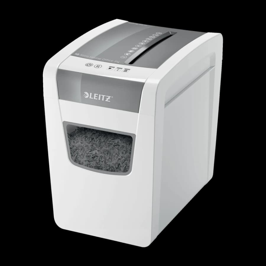 Leitz Iq Slim Office P-4 Makuleringsmaskin Kryssmakulering 22 cm, hvit