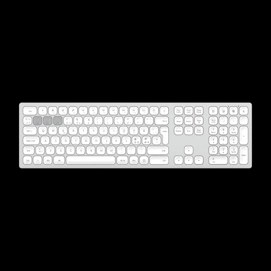 Dacota Platinum Dual Mode trådløst tastatur I300D, sølv