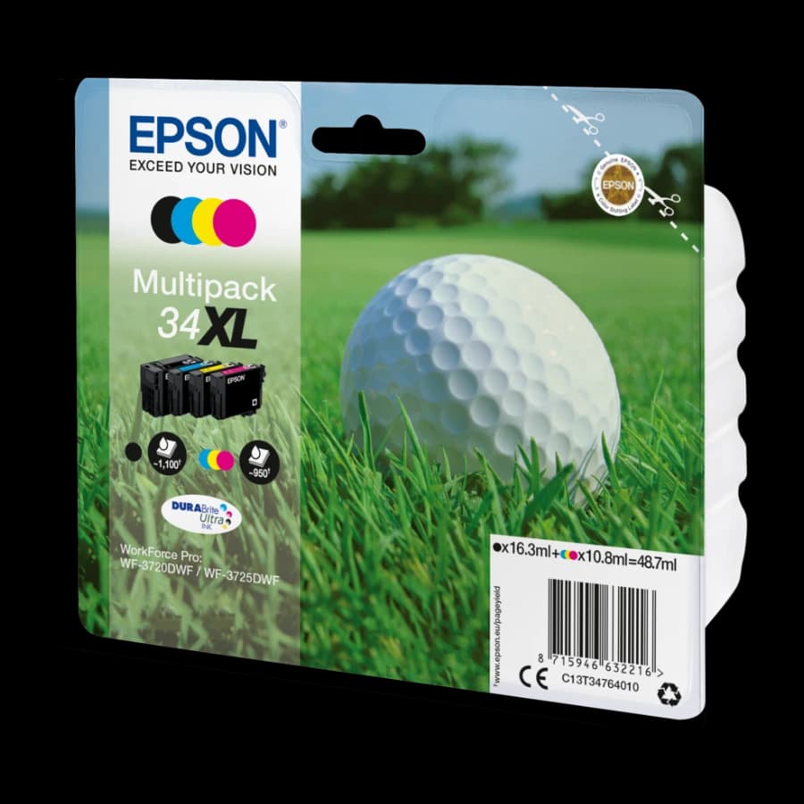 Epson Golf Ball multipack 4-Colours 34XL Durabrite Ultra ink