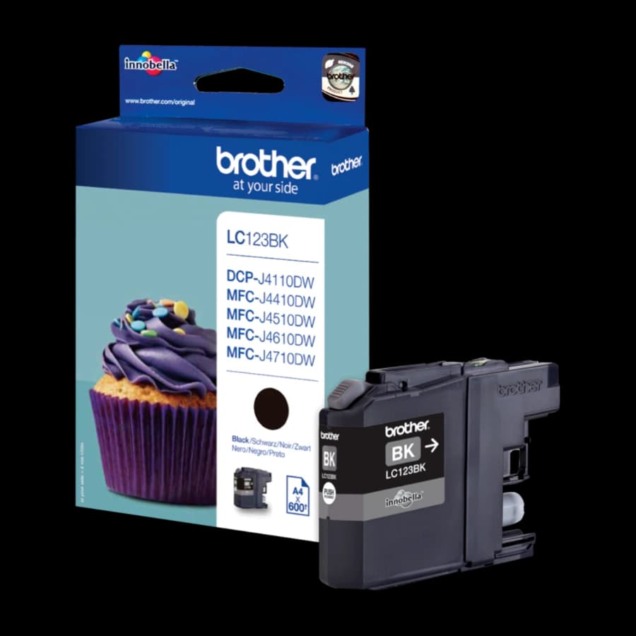 Brother LC-123BK blekkpatron 1 Stykker Original Høyt (Xl) Utbytte, sort