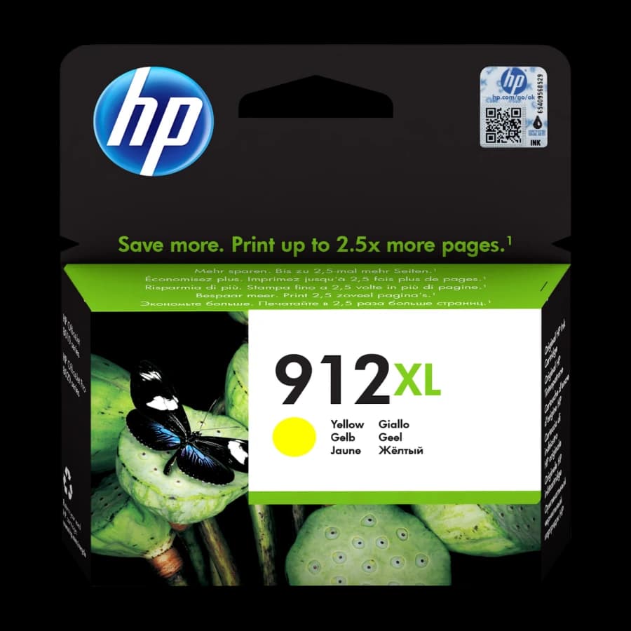 HP 912XL, gul blekkpatron 3yl83ae