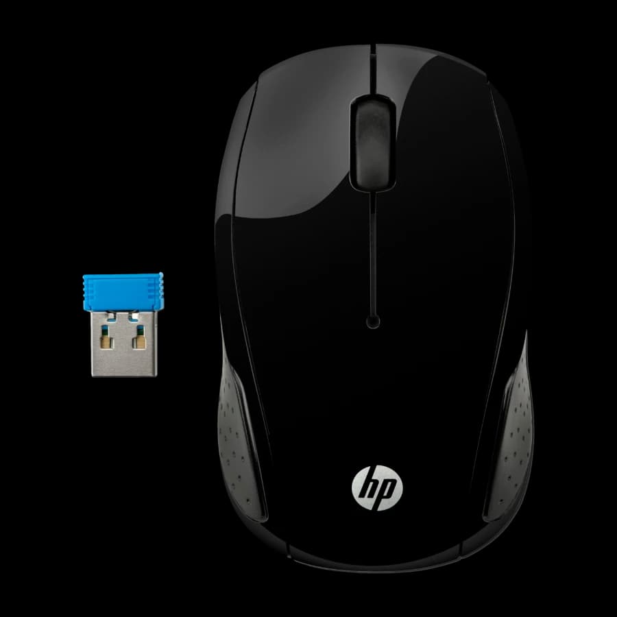 HP 200 trådløs mus, svart