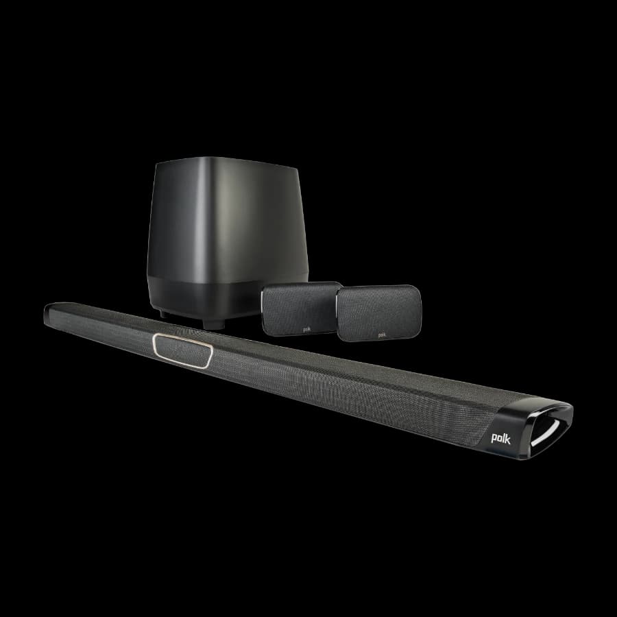 Polk MagniFi Max lydplanke + SR1 høyttalere