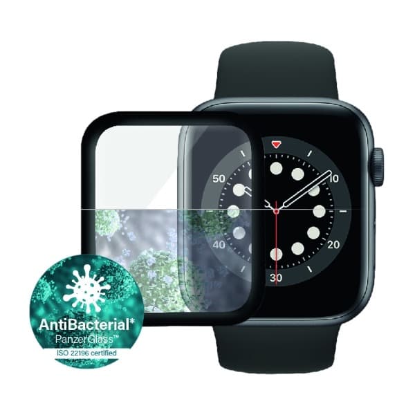 PanzerGlass skjermbeskytter Apple Watch Series 4/5/6/SE 44 mm, svart