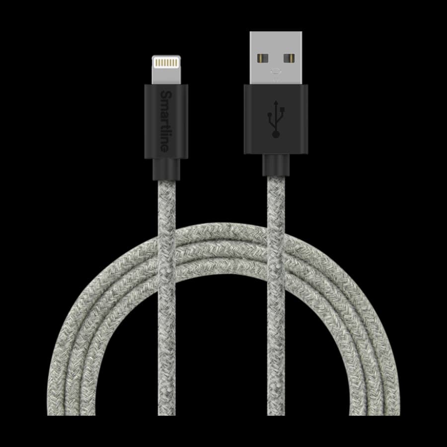 Smartline Fuzzy USB-Lightning 2 M, grå