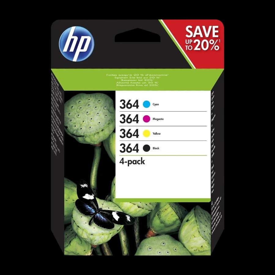HP 364XL (sort/cyan/magenta/gul)