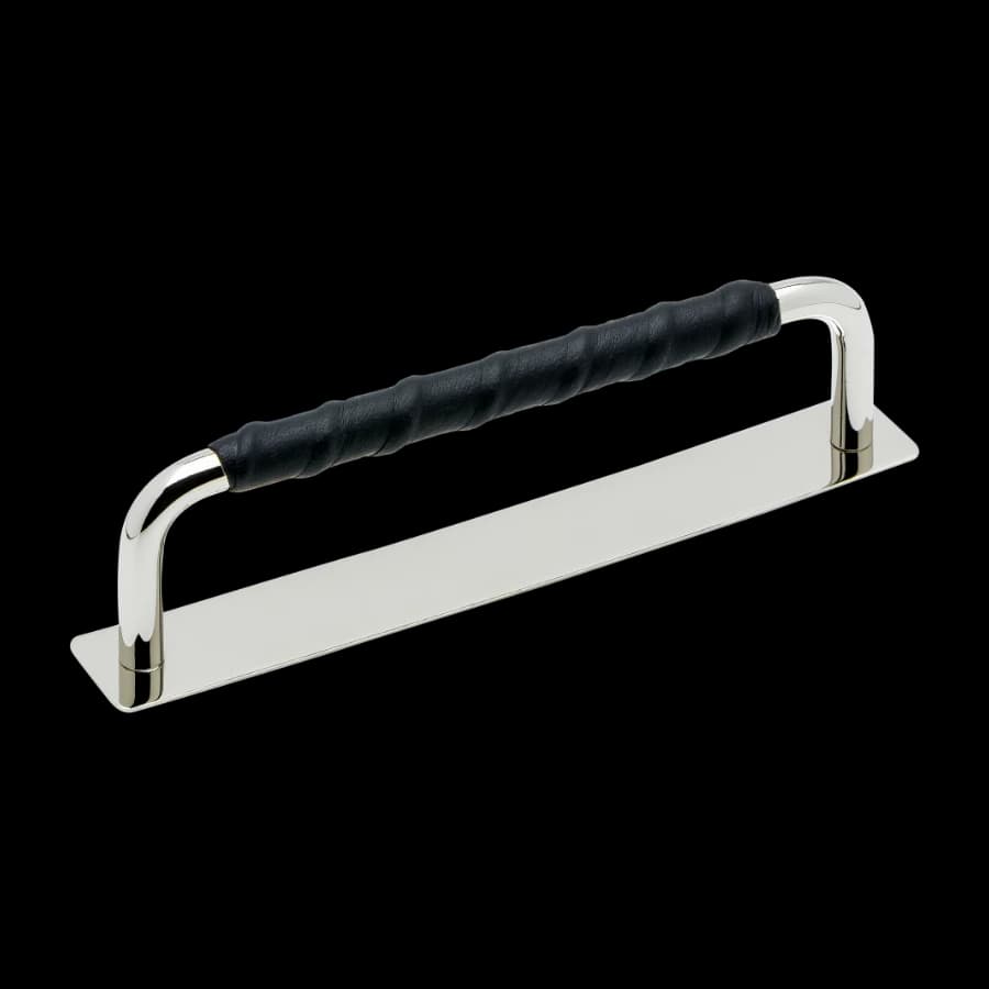 BESLAG DESIGN HÅNDTAK ROYAL DELUXE 128 NIKKEL/SVART