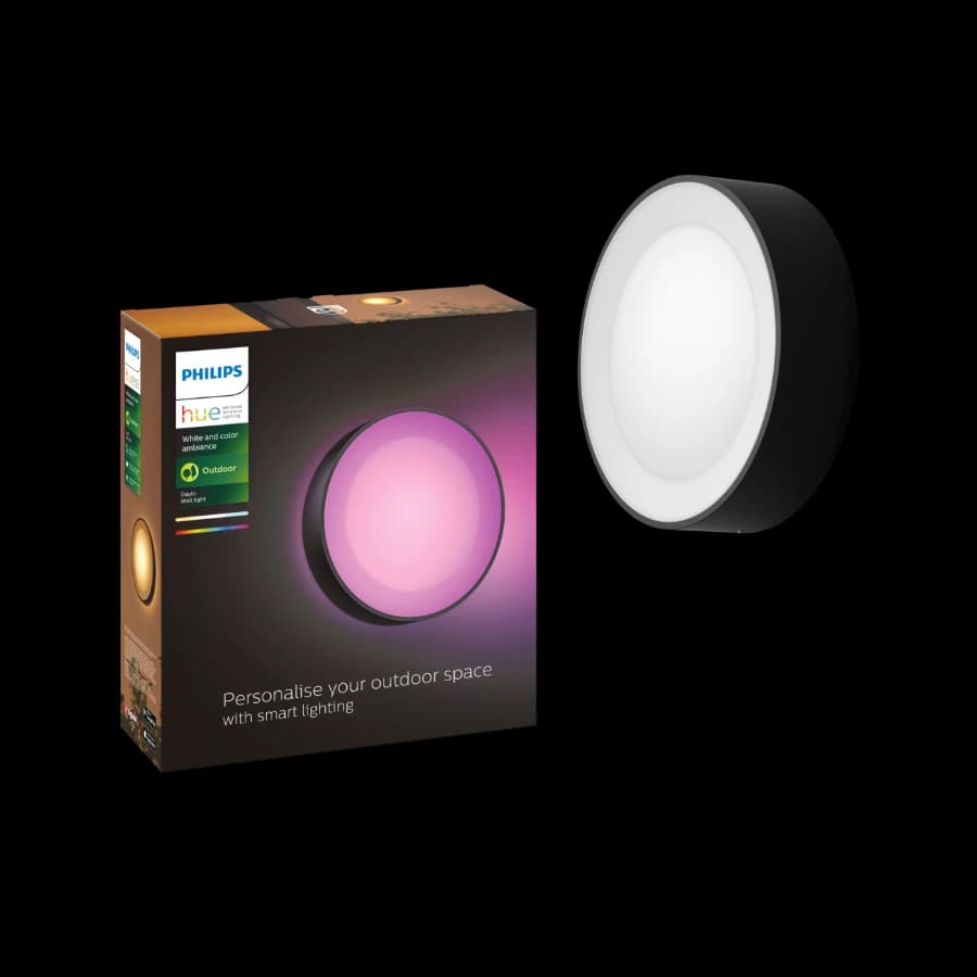 Philips Hue Daylo utendørs vegglampe, svart 230 v