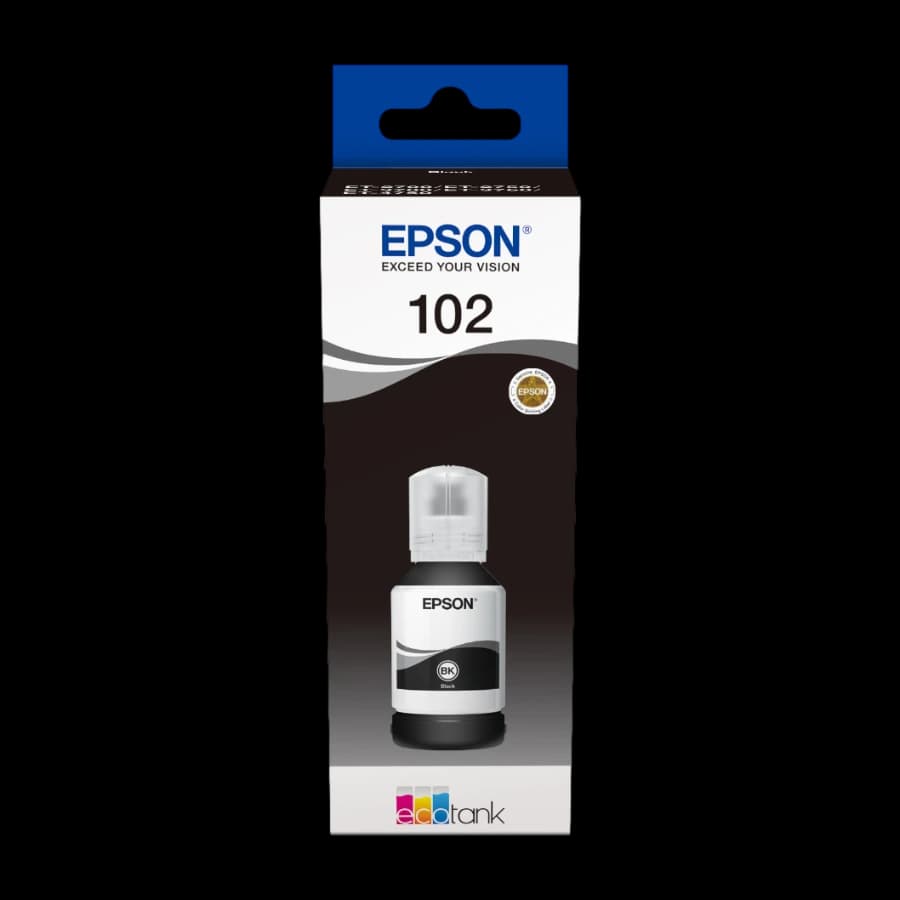 Epson 102 EcoTank blekkflaske, sort