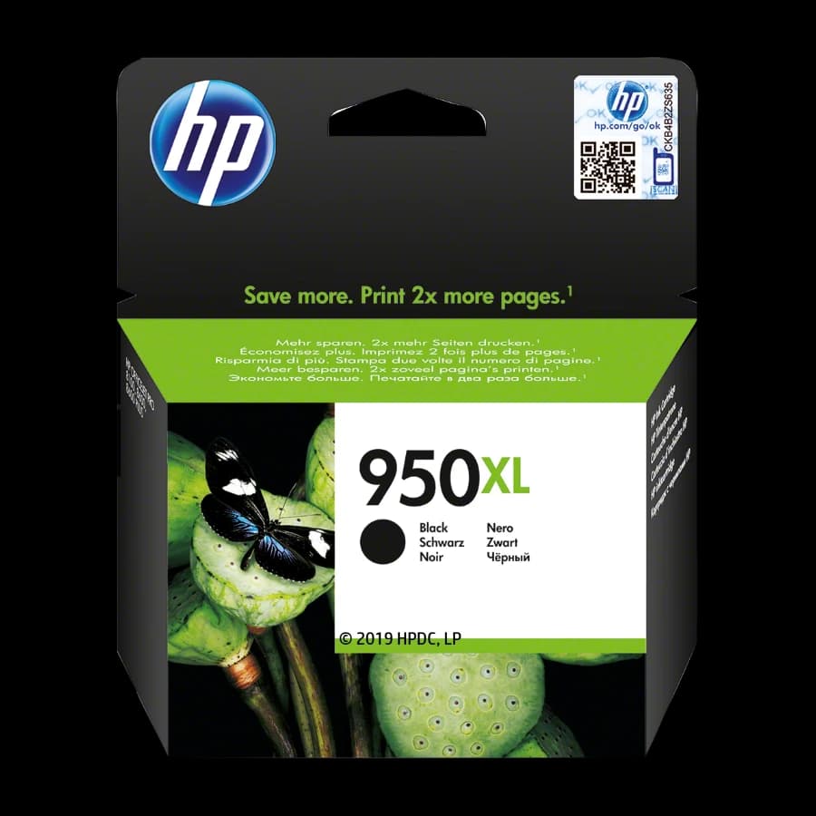 HP 950XL 1 Stykker Original Høyt (Xl) Utbytte, svart cn045ae