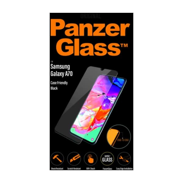 PanzerGlass Samsung Galaxy A70 skjermbeskytter, svart