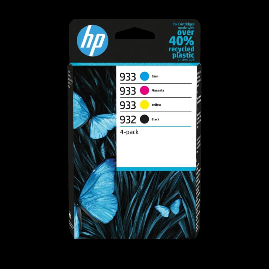 HP 932 svart / 933, cyan/magenta/gul 4-pakning blekkpatron