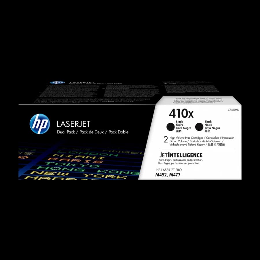 HP 410X 2 Stykker Original, svart cf410xd