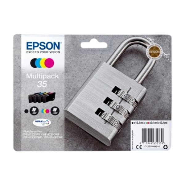 Epson Padlock multipack 4-Colours 35 Durabrite Ultra blekkpatron