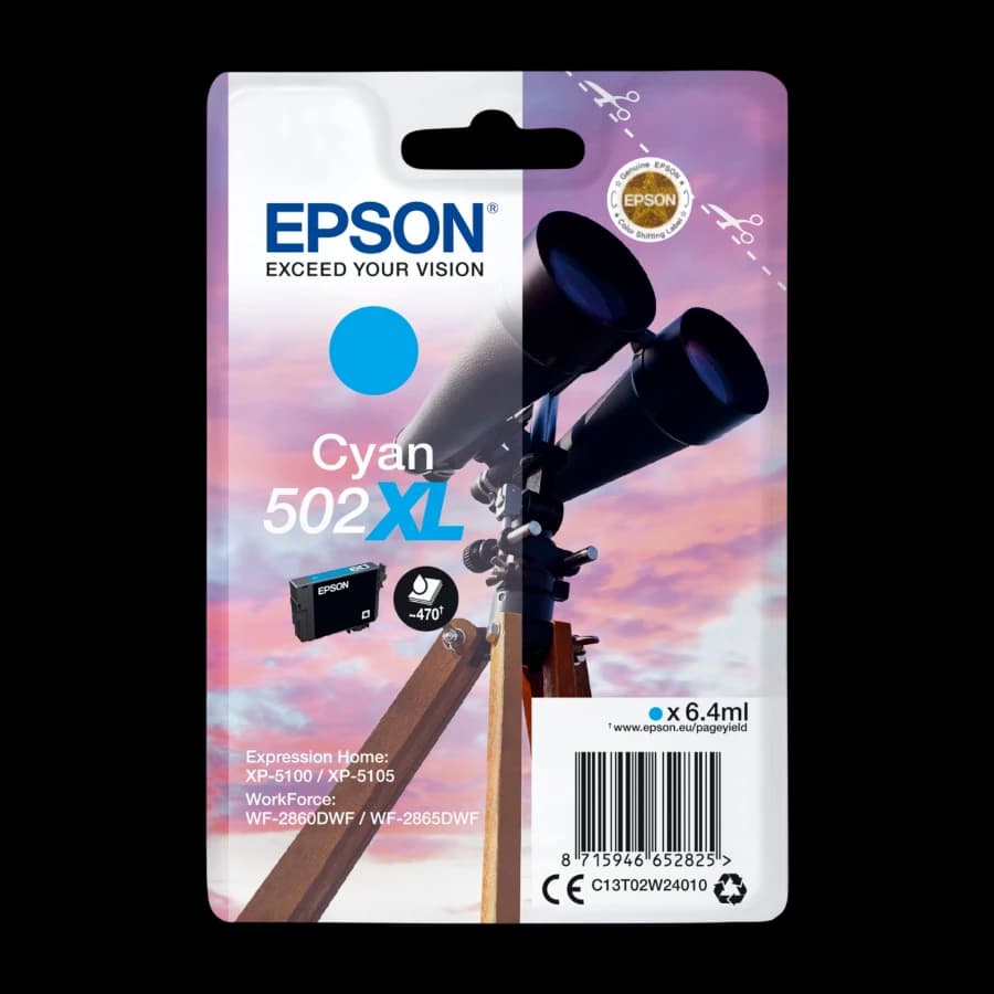 Epson 502Xl, cyan enkeltpakke
