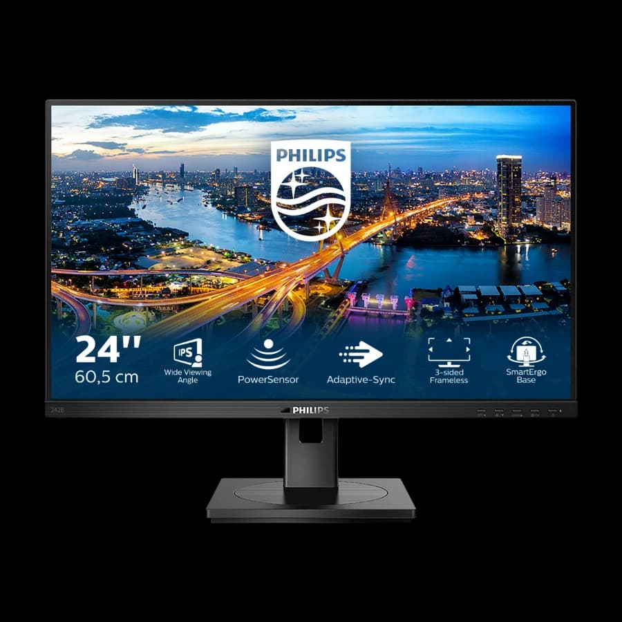 Philips B Line 242B1/00 LED Display 60,5 cm (23.8") 1920 X 1080 Piksler Full HD, svart