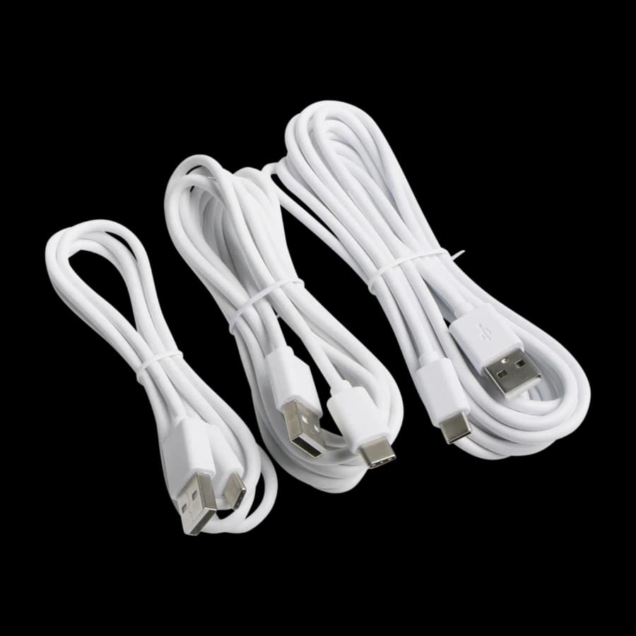 Eletra USB-USBC-Kabler 3STK 1,2,3M, hvit
