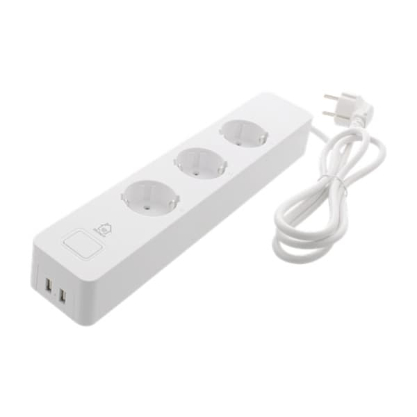 Deltaco Sh-P03USB2 Uttak, 3 X Uttak + 2 X usb-port