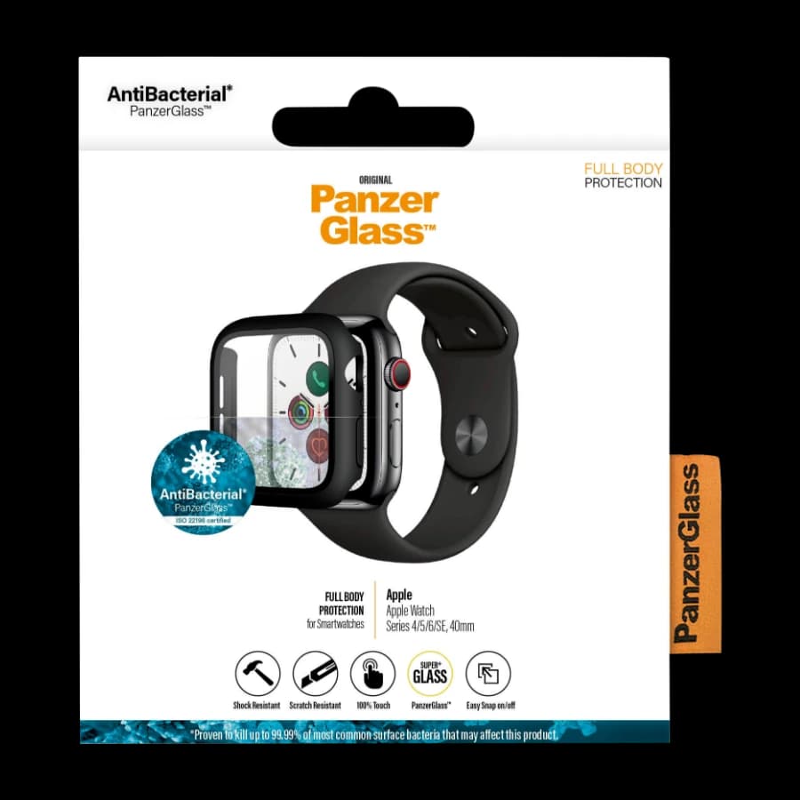 PanzerGlass 360 Apple Watch 4/5/6/SE 40 mm, svart