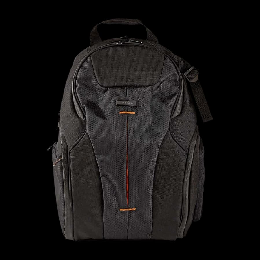 Nedis kameraryggsekk 29 X 41 X 15 cm sort/oransje