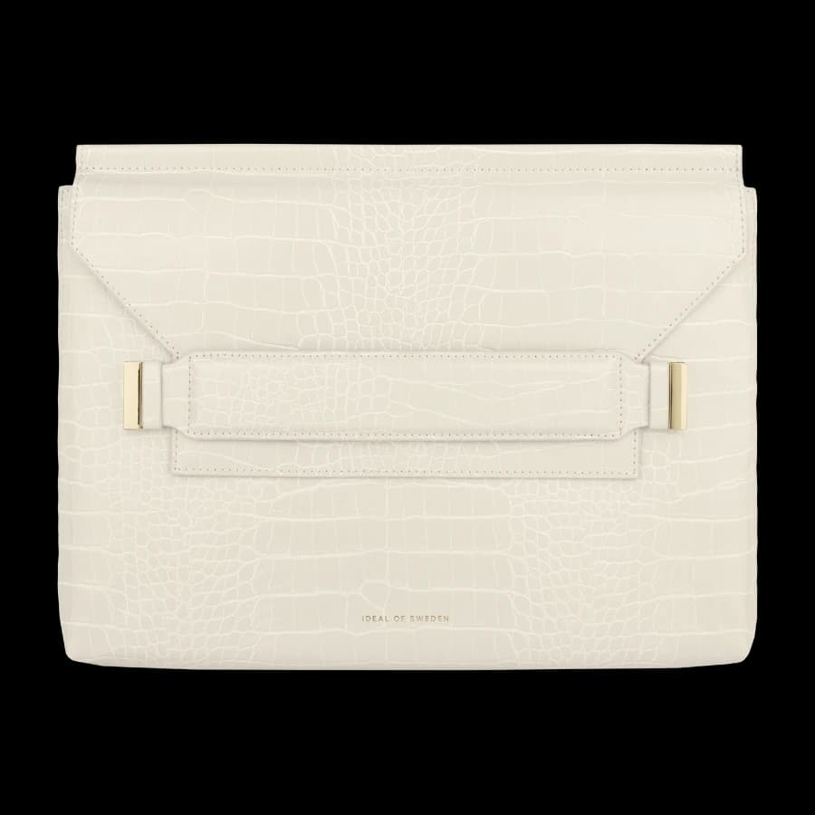 IDEAL OF SWEDEN June laptop sleeve 13", cream, beige croco