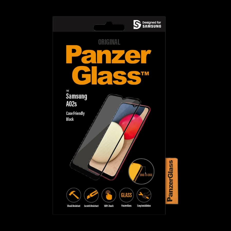 PanzerGlass Samsung Galaxy A02S skjermbeskytter, svart