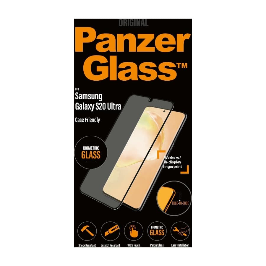PanzerGlass Samsung Galaxy S20 Ultra Case Friendly Biometric skjermbeskytter