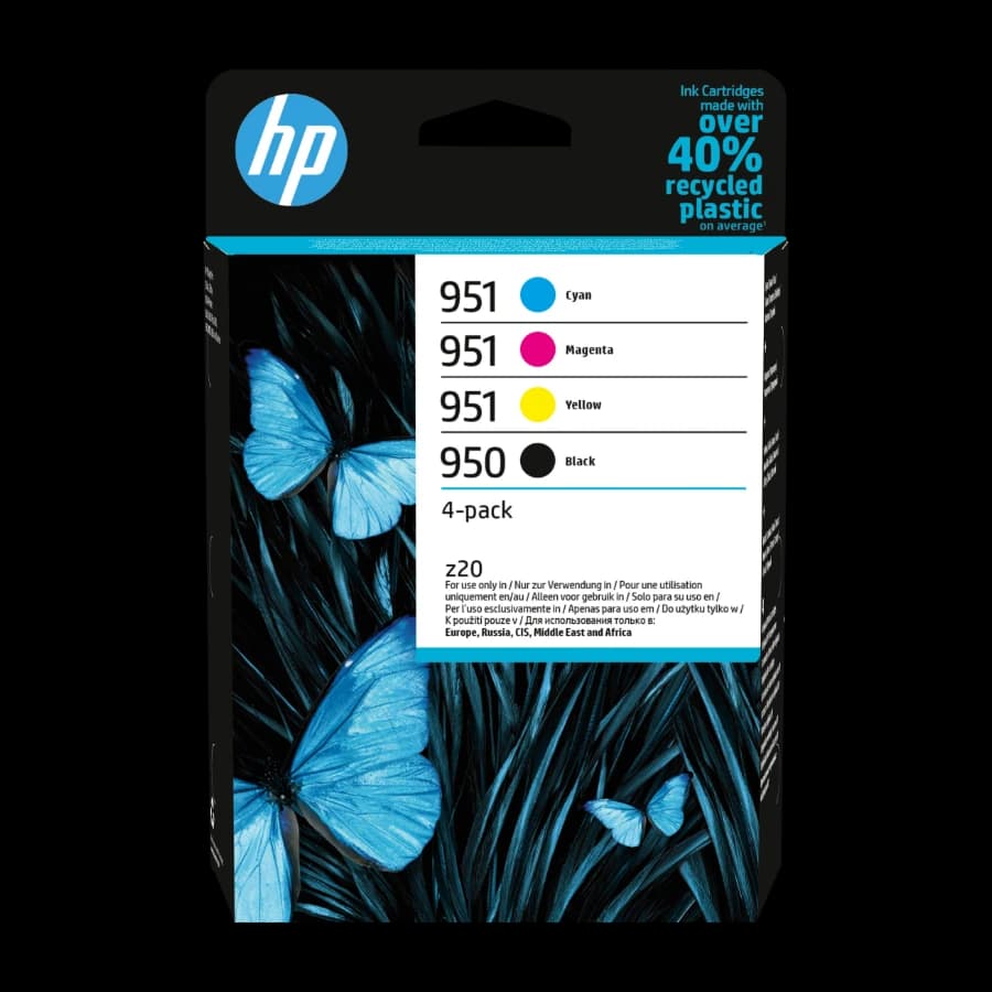 HP 950 svart / 951, cyan/magenta/gul 4-pakning blekkpatron