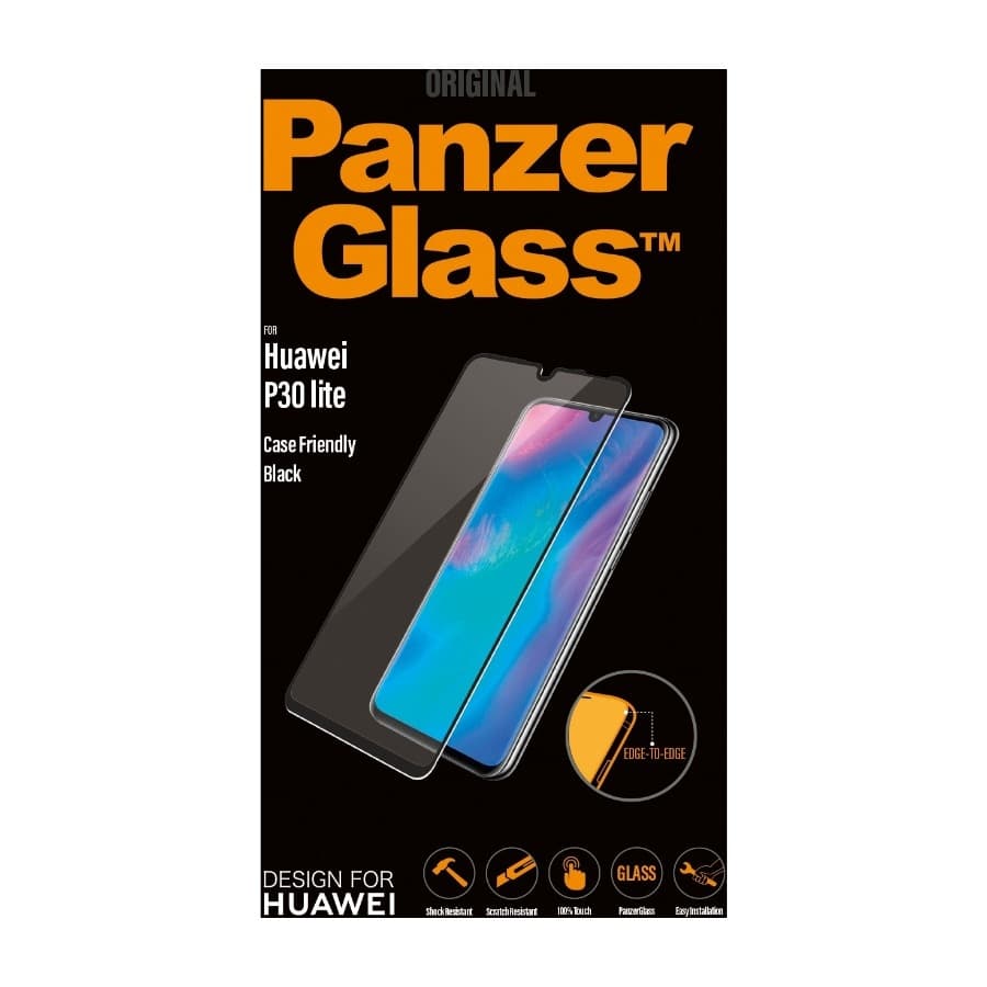 PanzerGlass Huawei P30 Lite skjermbeskytter, svart